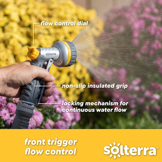 8-Pattern Garden Hose Nozzle with Front Trigger