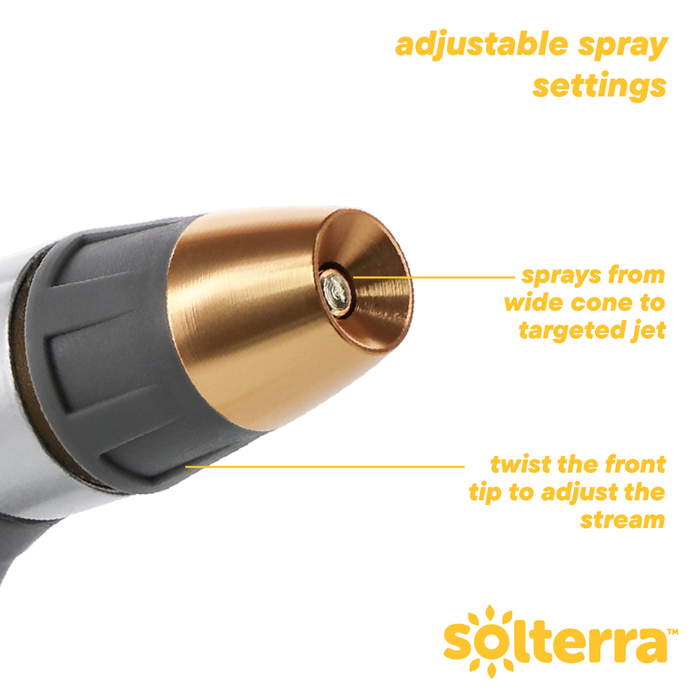 Adjustable Garden Hose Nozzle with Rear Trigger