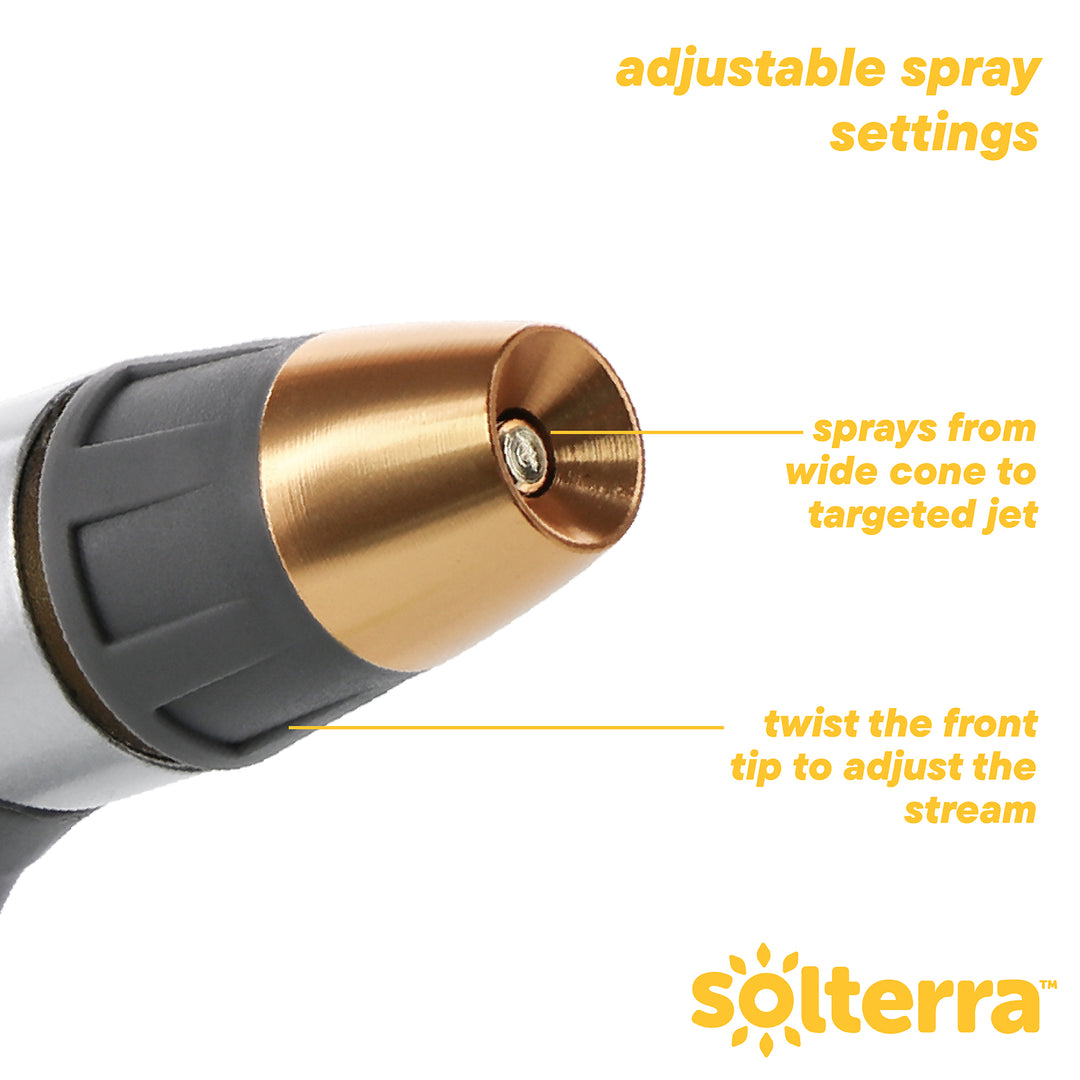 Adjustable Garden Hose Nozzle with Rear Trigger
