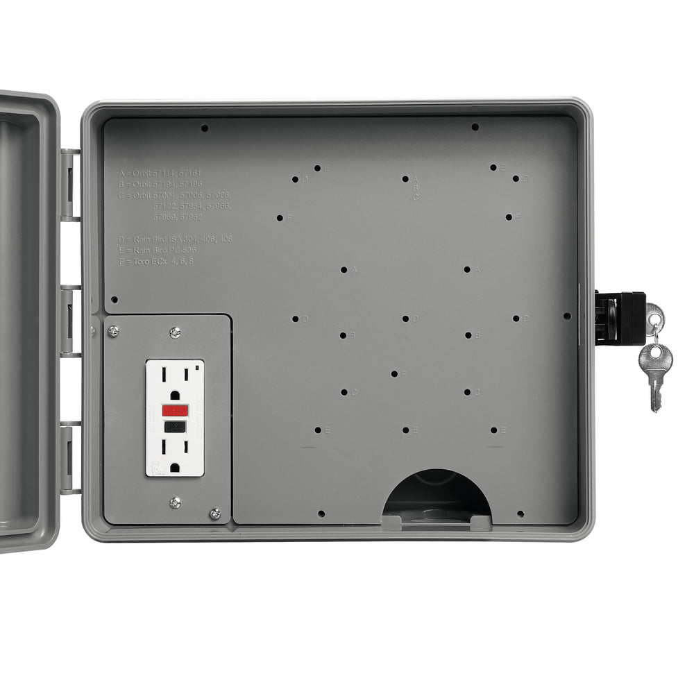 Outdoor Sprinkler Controller Cabinet with GFCI