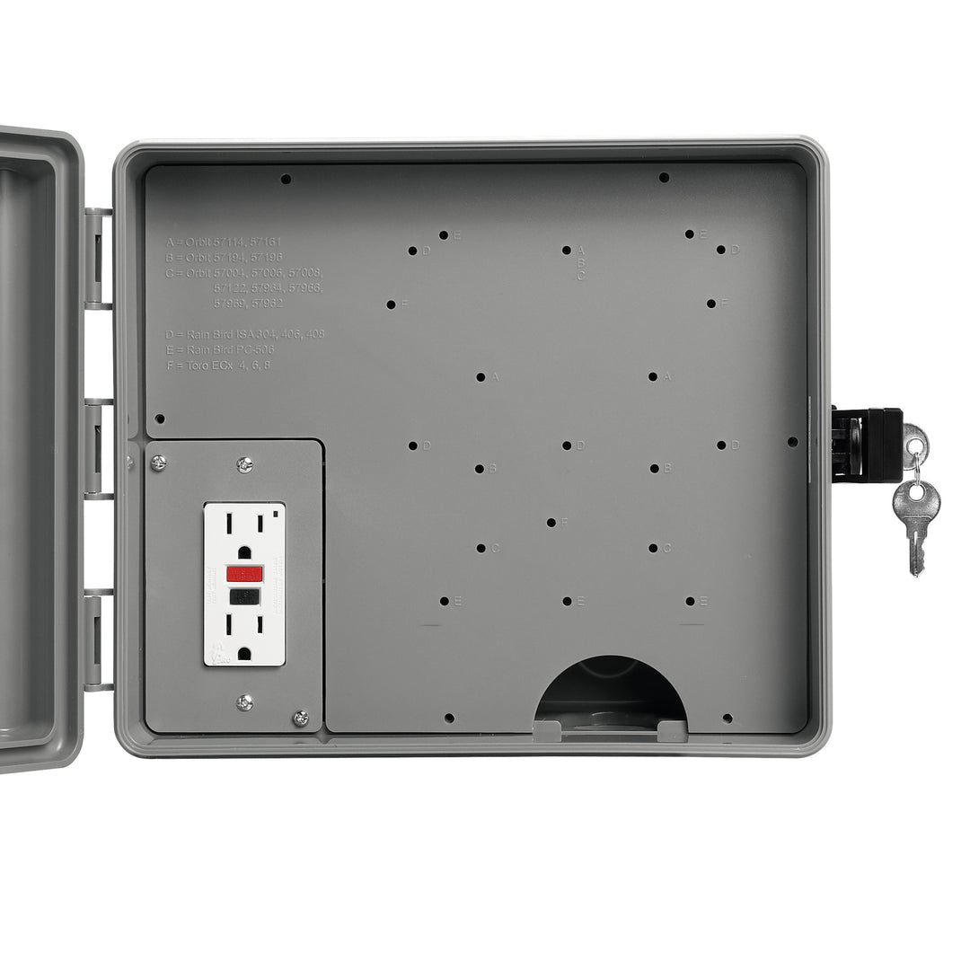 Outdoor Sprinkler Controller Cabinet with GFCI