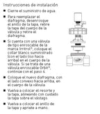 A black and white instructional diagram showing a step-by-step guide with Spanish text and numbered steps, likely for assembling or using a product.