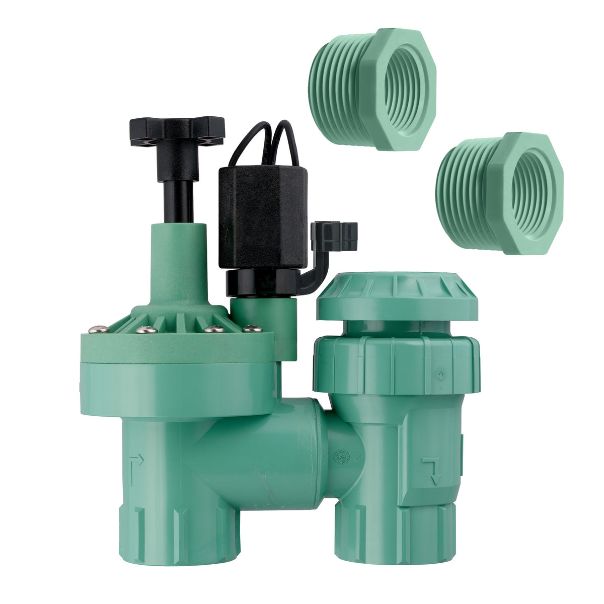 1 pulg. Válvula antirretorno FPT con control de flujo y reductor de 3/4 pulg. 57604