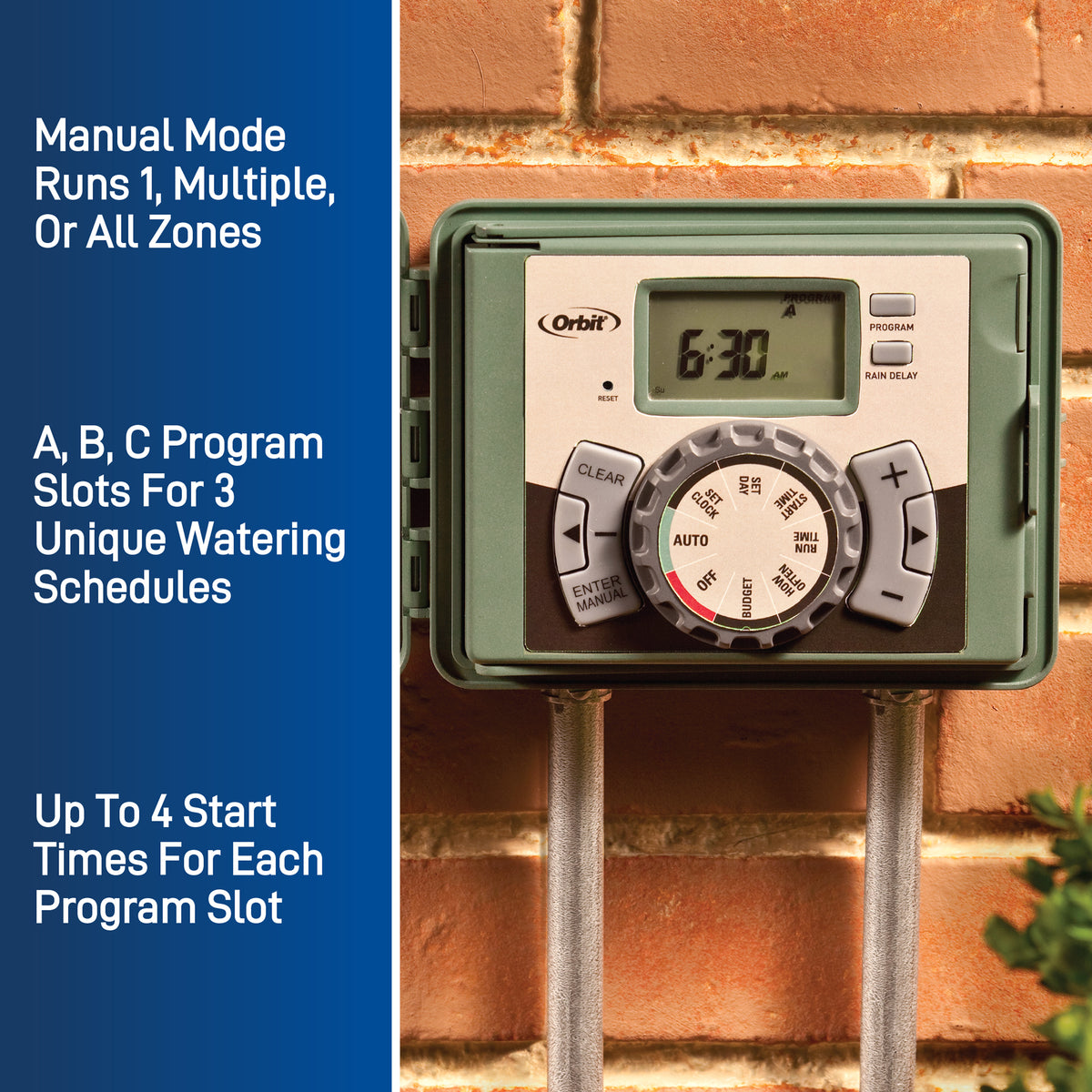 Programadores de riego para exteriores Easy-Set Logic® 57894, 57896, 57900, 57892
