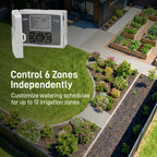 Controlador de aspersores inteligente B-hyve de 6 zonas para interiores/exteriores con Wi-Fi y Bluetooth | 57946