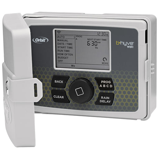 Orbit Bhive WiFi irrigation controller on a white background