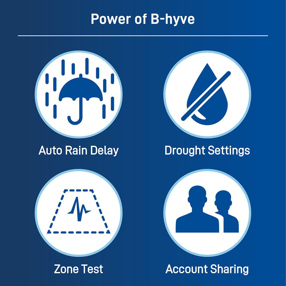 Temporizador inteligente de riego B-hyve XR para interiores/exteriores, 8 estaciones, 57985