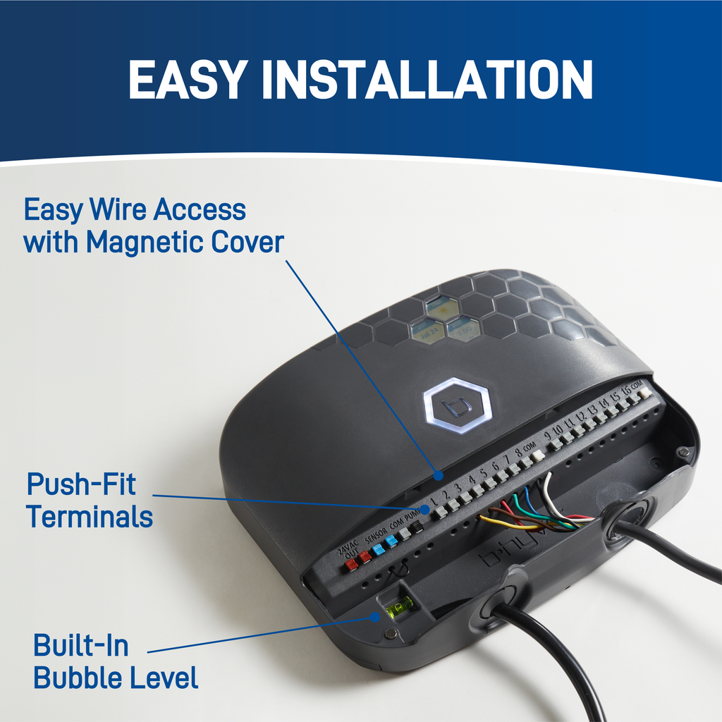 Temporizador de aspersores inteligente B-hyve XR para interiores/exteriores de 16 estaciones 57995