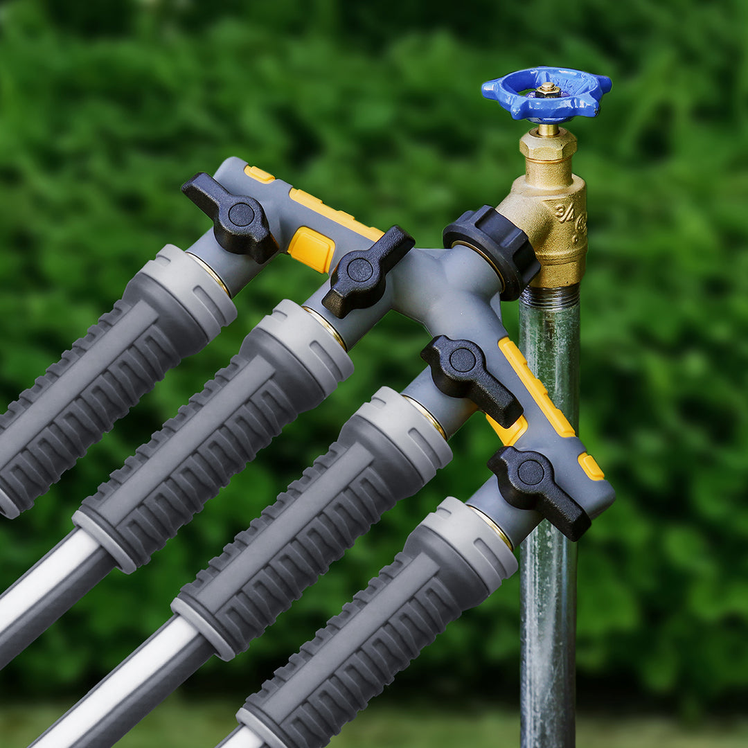Garden Hose Manifold with Shut-offs