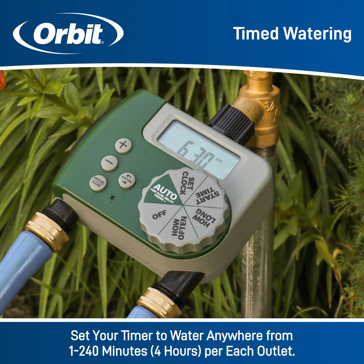 Digital 2 Outlet Hose Faucet Timer Orbit Store