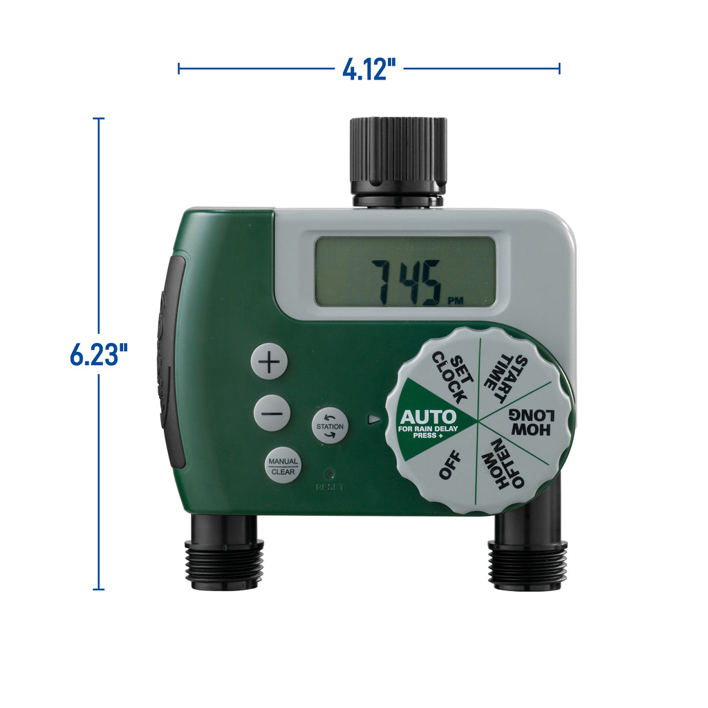 Temporizador digital de manguera para grifo de 2 salidas 58910