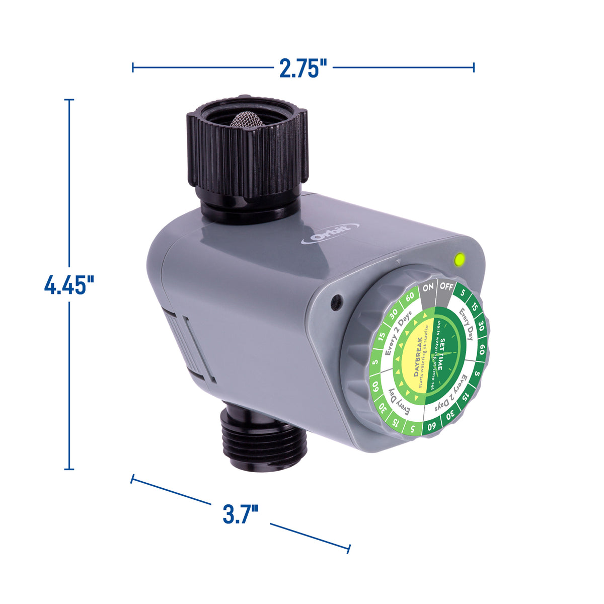Temporizador de riego programable para manguera de 1 salida Daybreak 62045