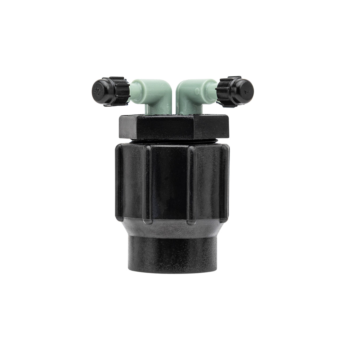Colector de goteo de flujo completo de 2 puertos de 1/2" FPT x 1/4" Barb | 67030