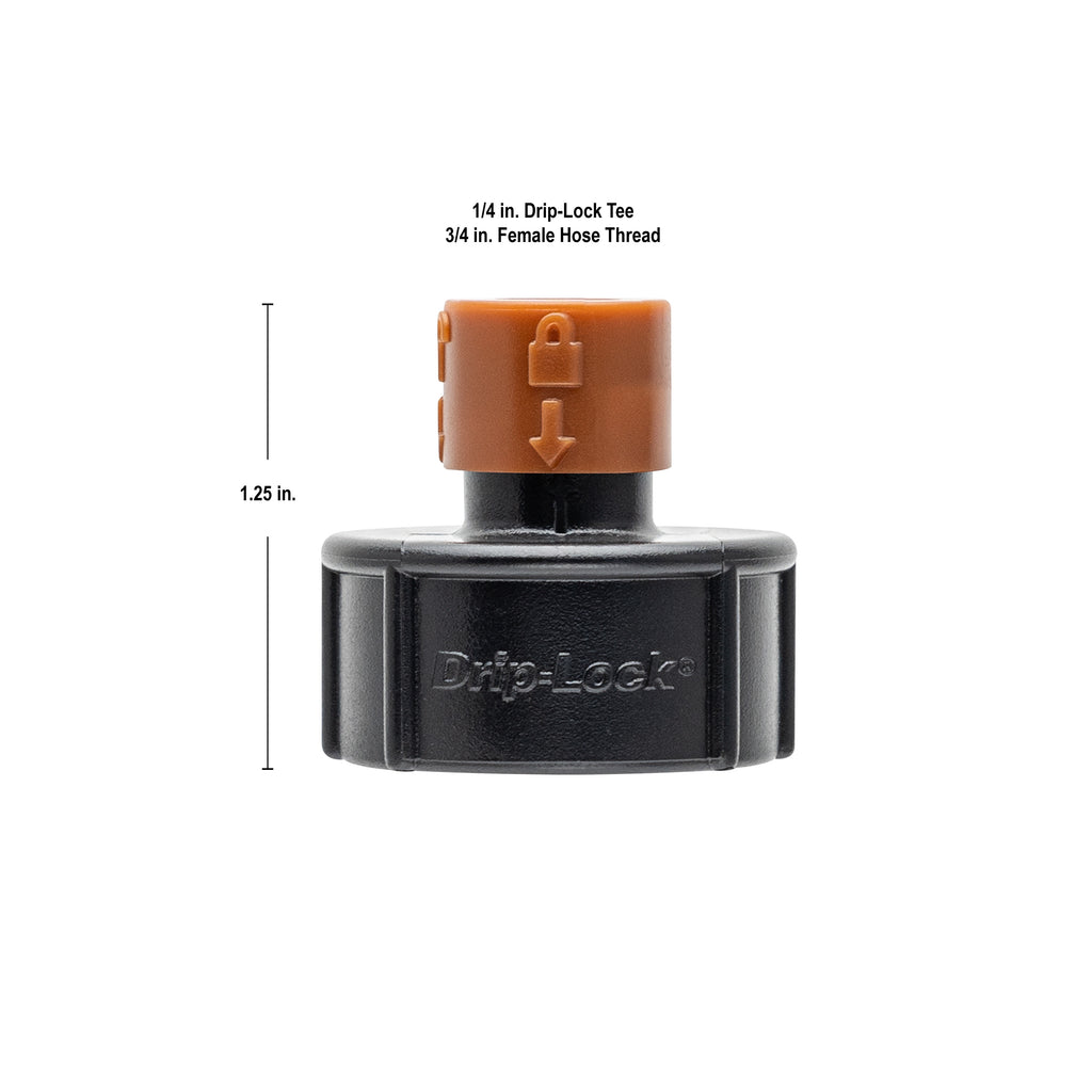 Adaptador 67043 para grifo de 3/4" HNT x Drip-Lock de 1/4"