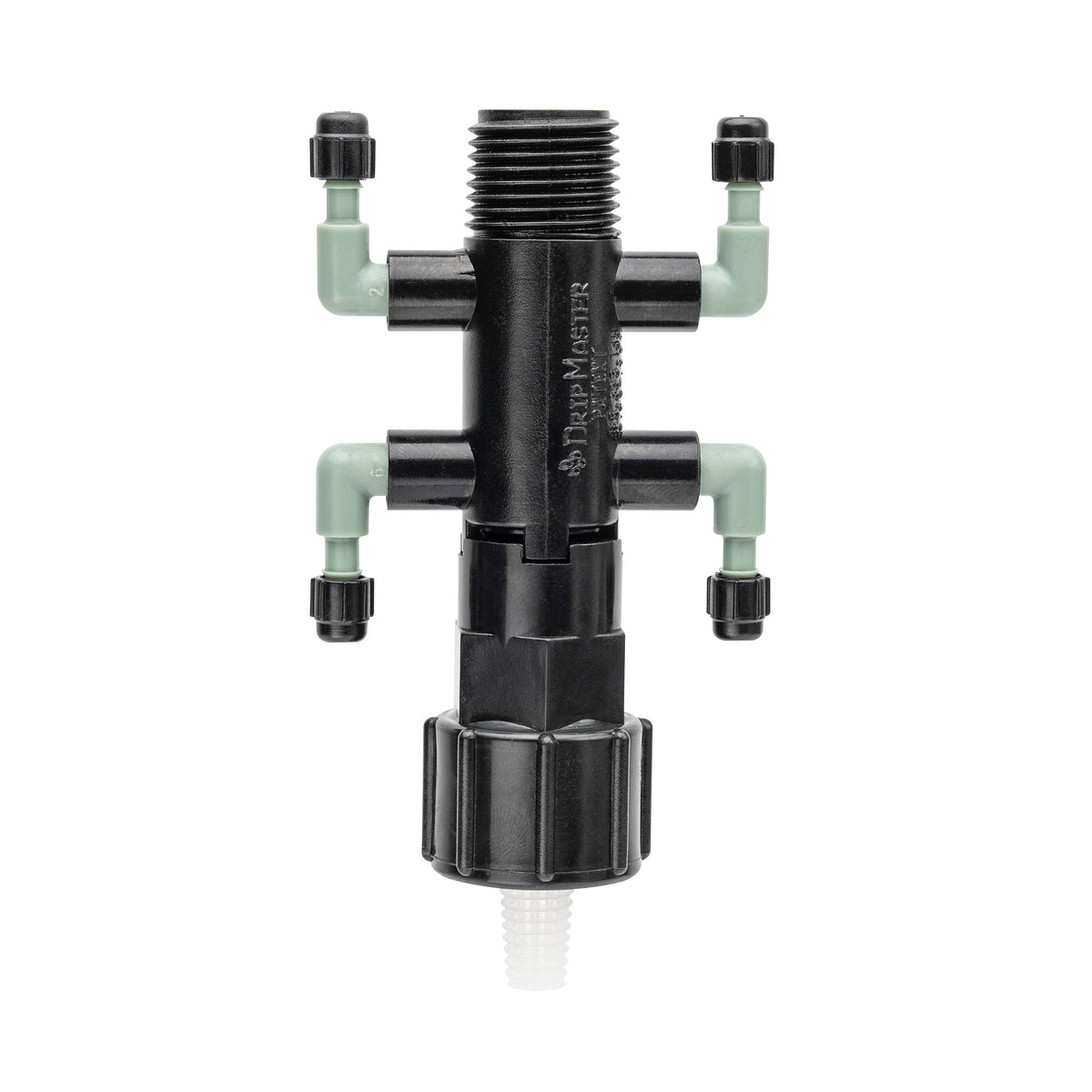 Colector de goteo de 4 puertos, 1/2" FPT x MPT x 1/4" Barb 67060