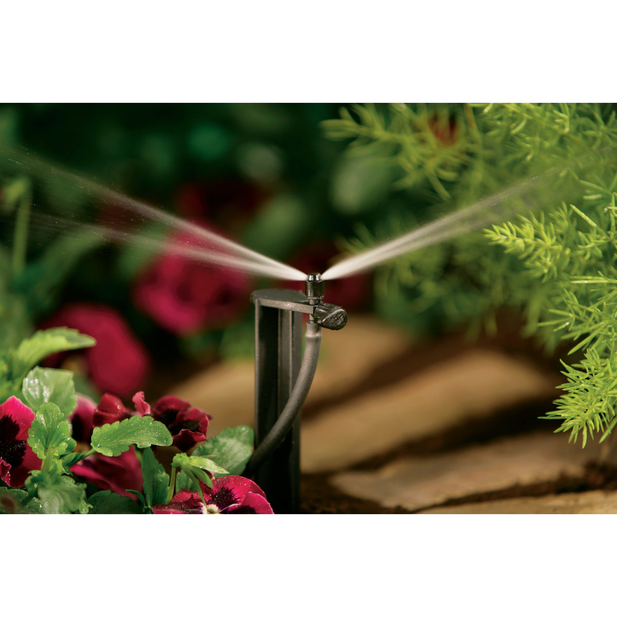 Microaspersor de 1/4" con patrón de franja central en estaca de 12" | 67135
