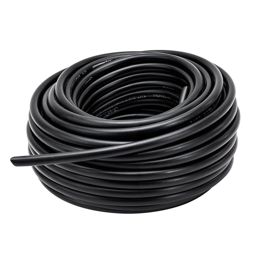 Tubería de distribución ciega para riego por goteo de 1/4" x 50', color negro | 67300