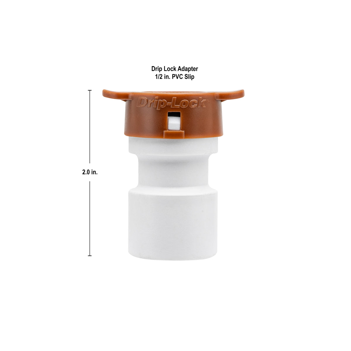 Adaptador de PVC de 1/2" deslizable x Drip-Lock 67449