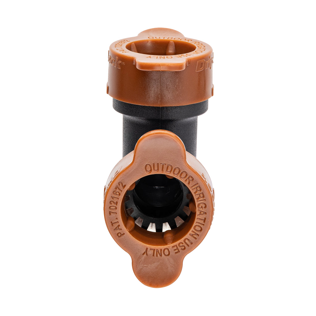 Codo de goteo de 1/2" con seguro 67490