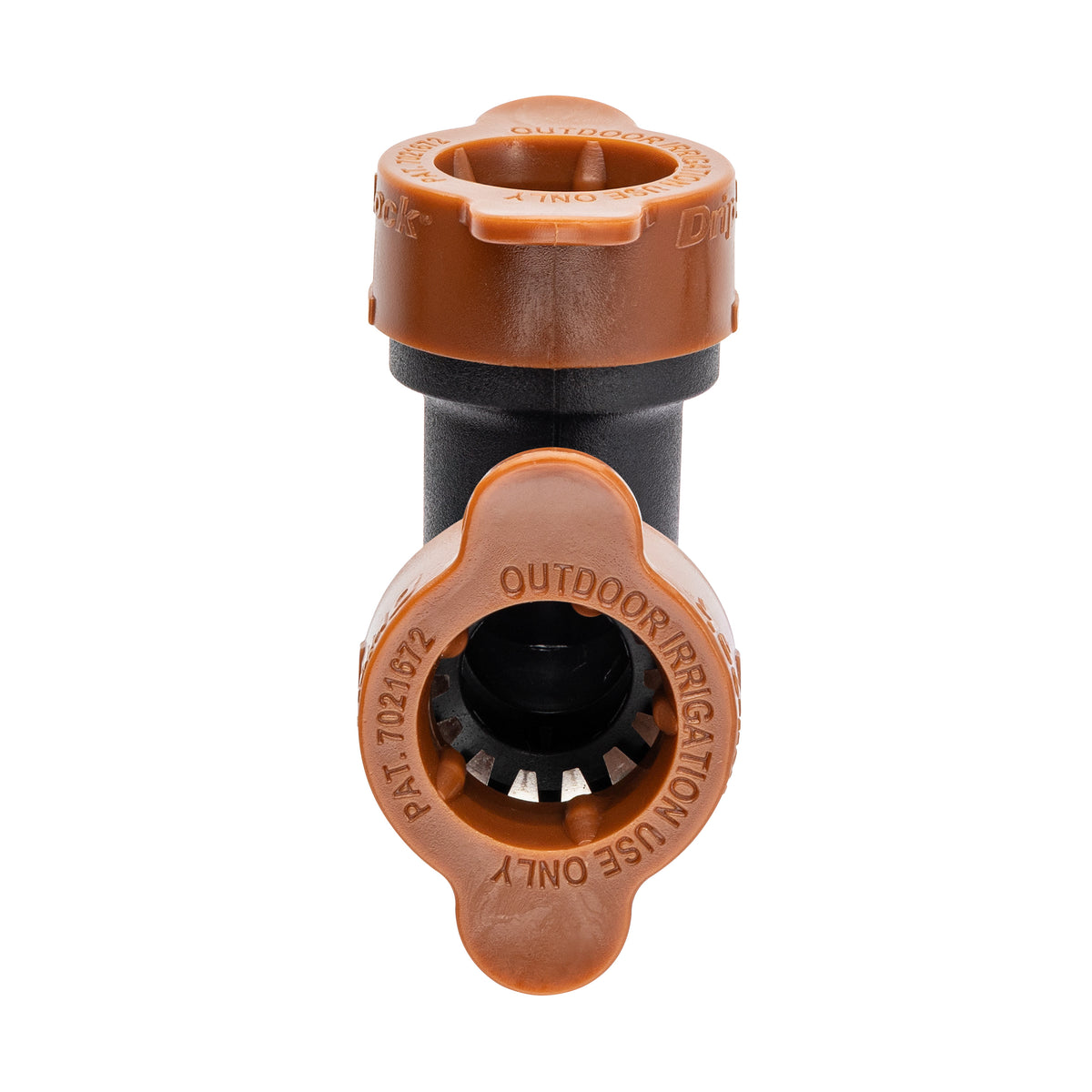 Codo de goteo de 1/2" con seguro 67490