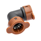 Codo de goteo de 1/2" con seguro 67490