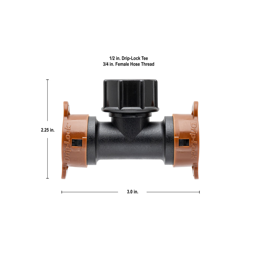 3/4" FHT Swivel x 1/2" Drip-Lock Tee 67496