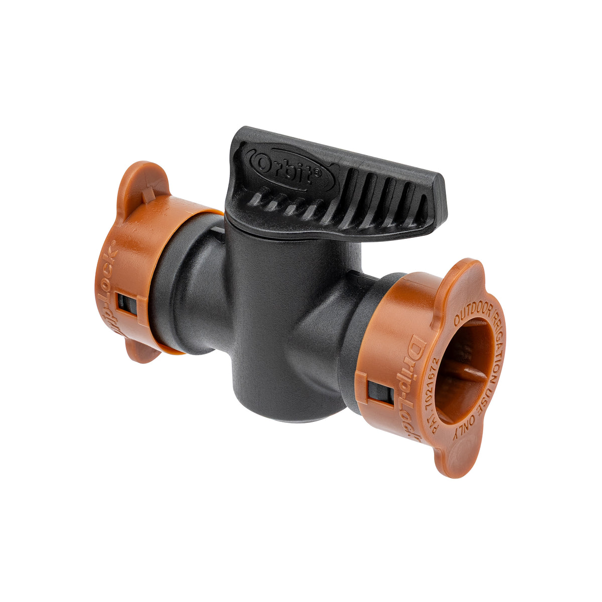 Acople universal de empuje Drip-Lock de 1/2" con válvula de cierre 67497