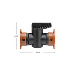 Acople universal de empuje Drip-Lock de 1/2" con válvula de cierre 67497