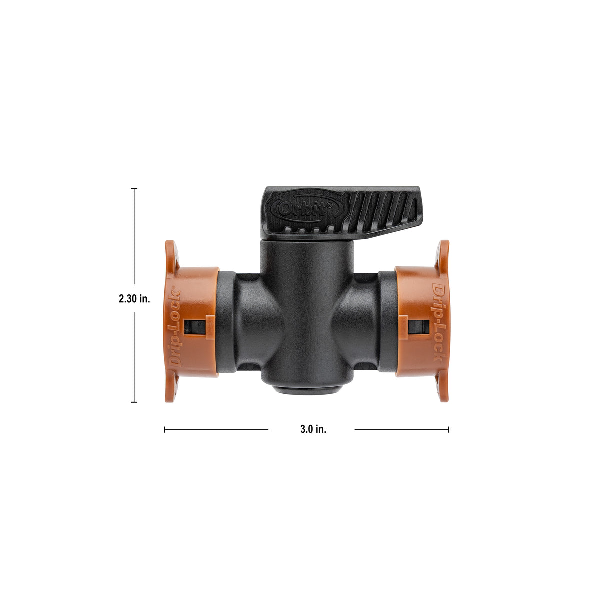 Acople universal de empuje Drip-Lock de 1/2" con válvula de cierre 67497