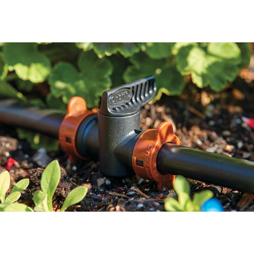 Acople universal de empuje Drip-Lock de 1/2" con válvula de cierre 67497