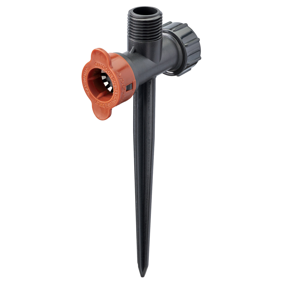 Estaca de 1/2" MPT x 1/2" Drip-Lock x 8" con tapa final 67992