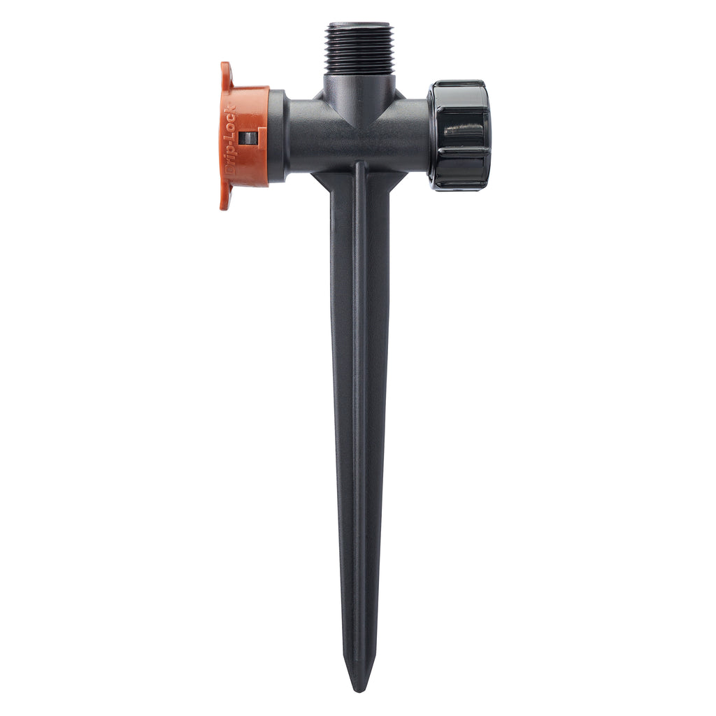Estaca de 1/2" MPT x 1/2" Drip-Lock x 8" con tapa final 67992