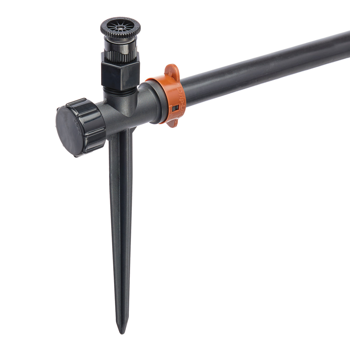 Estaca de 1/2" MPT x 1/2" Drip-Lock x 8" con tapa final 67992