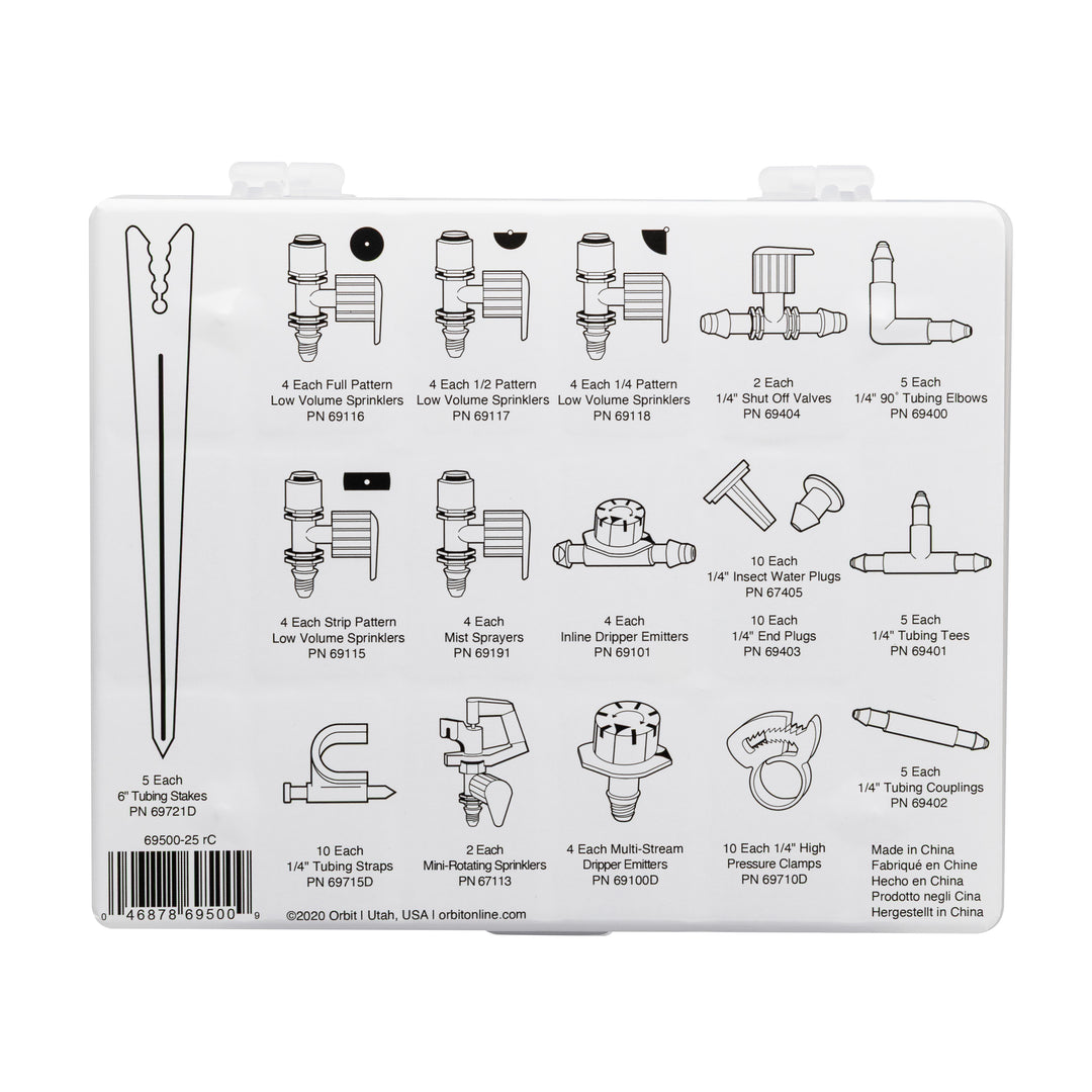 92-Piece Drip Irrigation Watering Essential Parts Kit