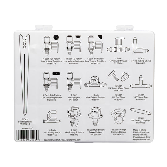 92-Piece Drip Irrigation Watering Essential Parts Kit