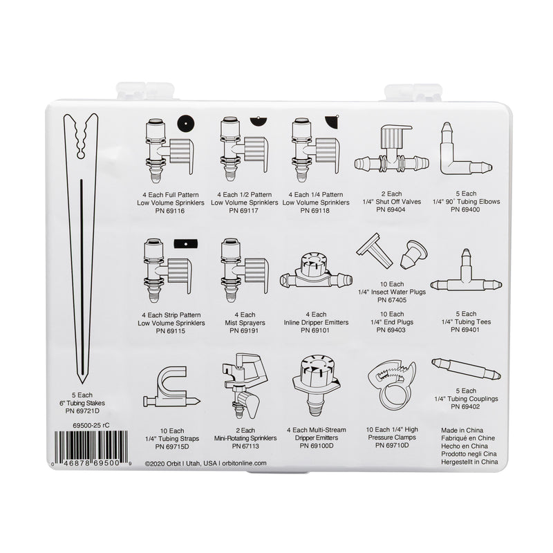 92-Piece Drip Irrigation Watering Essential Parts Kit