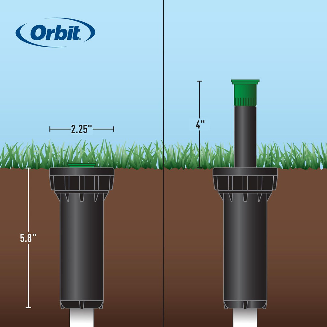 Professional Hard Top Pop-Up Spray Head Sprinkler with Adjustable Nozzle