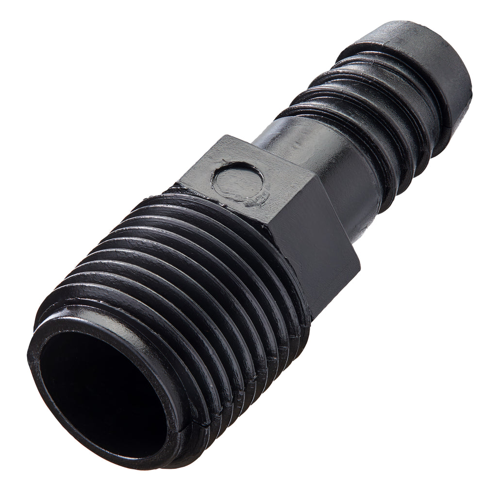 Adaptador de tubería flexible para elevador de 1/2" MPT x 1/2" con lengüeta 94345