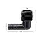 Codo de tubería flexible de elevación de 3/4" MPT x 1/2" púa 94360