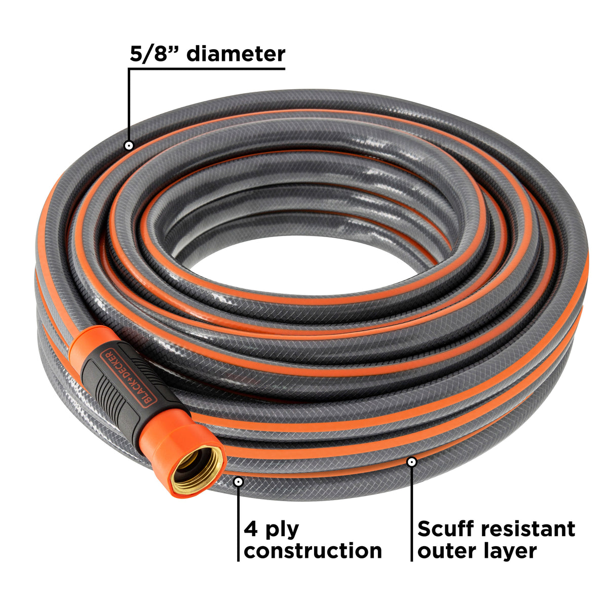 Manguera de PVC+ B+D de 50 pies x 5/8" | BD3519