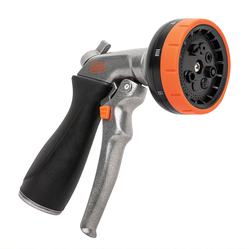 Boquilla con gatillo delantero de zinc de 8 patrones BLACK+DECKER® BD59378