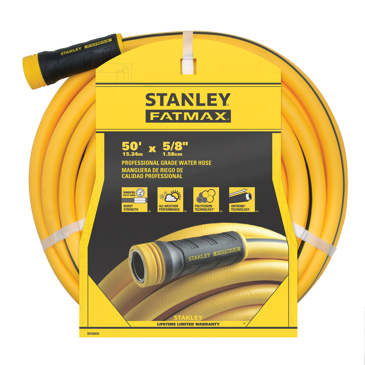 Stanley FatMax BDS6650 Professional Grade Water Hose, 5/8 in. x 50 ft.