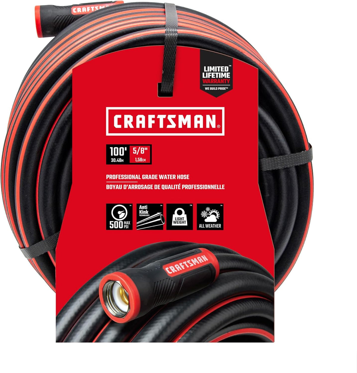 Manguera de jardín profesional de alta resistencia CRAFTSMAN® de 100 pies CMXMHBB16515
