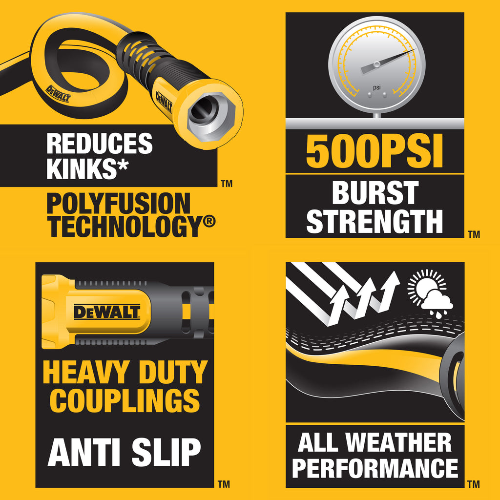 Manguera de agua de nivel profesional DEWALT de 30,5 m x 1,6 cm | DXMH3288