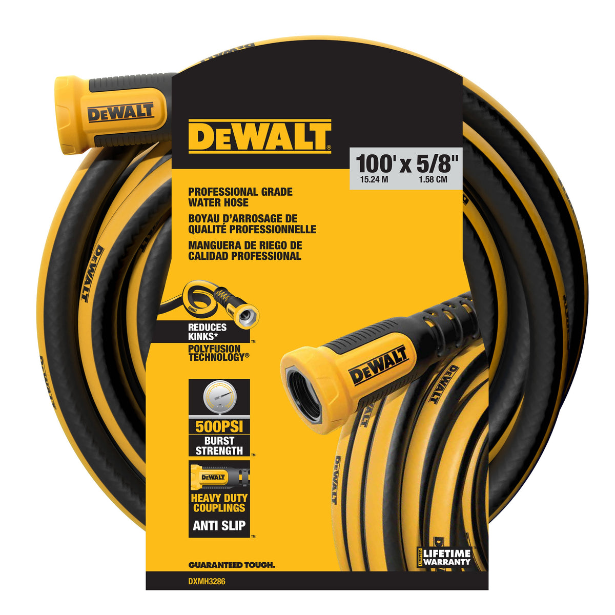 DEWALT® Manguera de agua de uso rudo de grado profesional de 50 pies DXMH3285