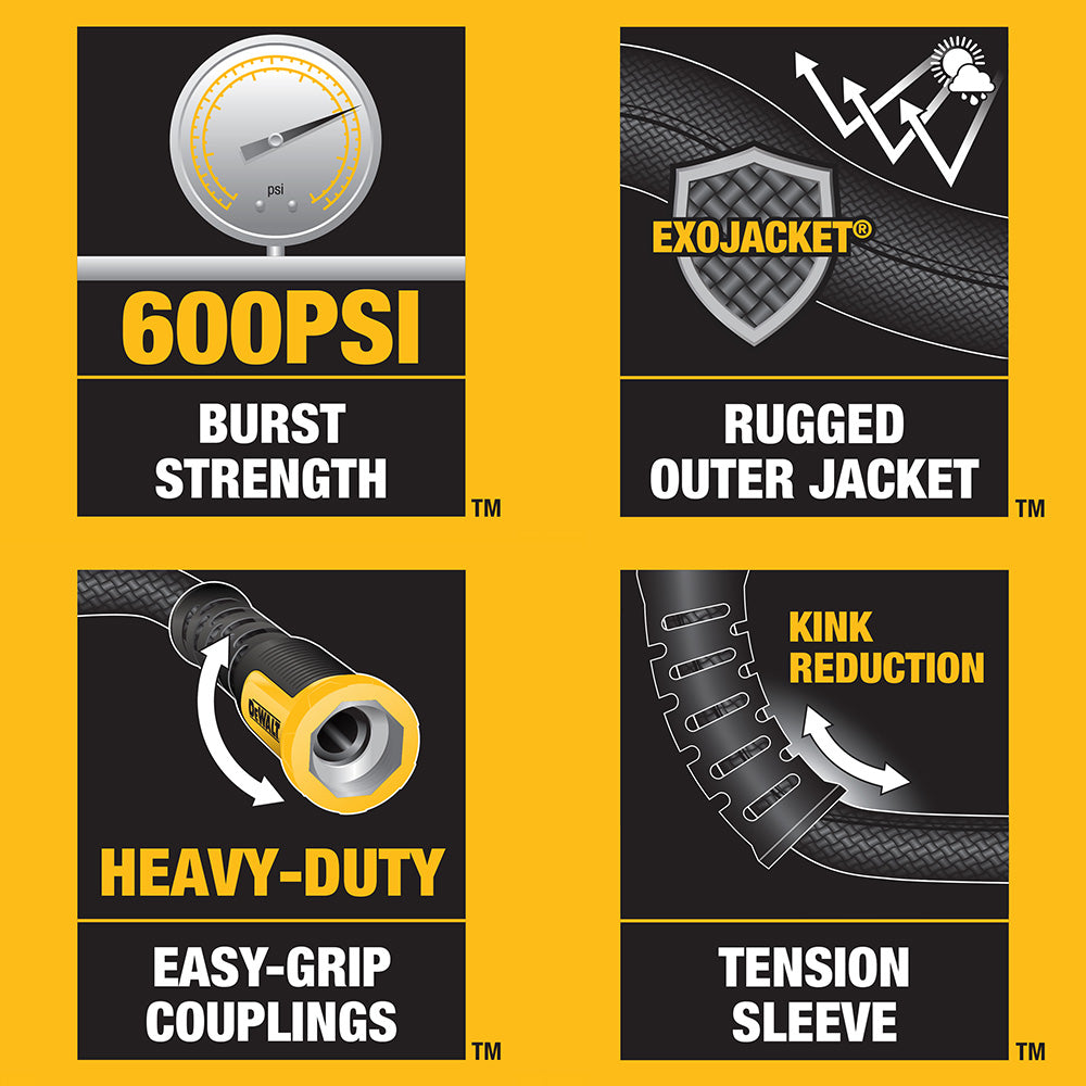 DEWALT Heavy-Duty Professional Grade Fabric Hose