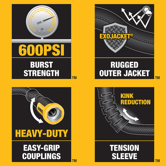 DEWALT Heavy-Duty Professional Grade Fabric Hose