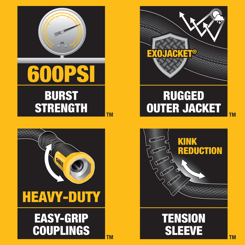 DeWalt 50'x5/8" HD Fabric Hose DXMH3302