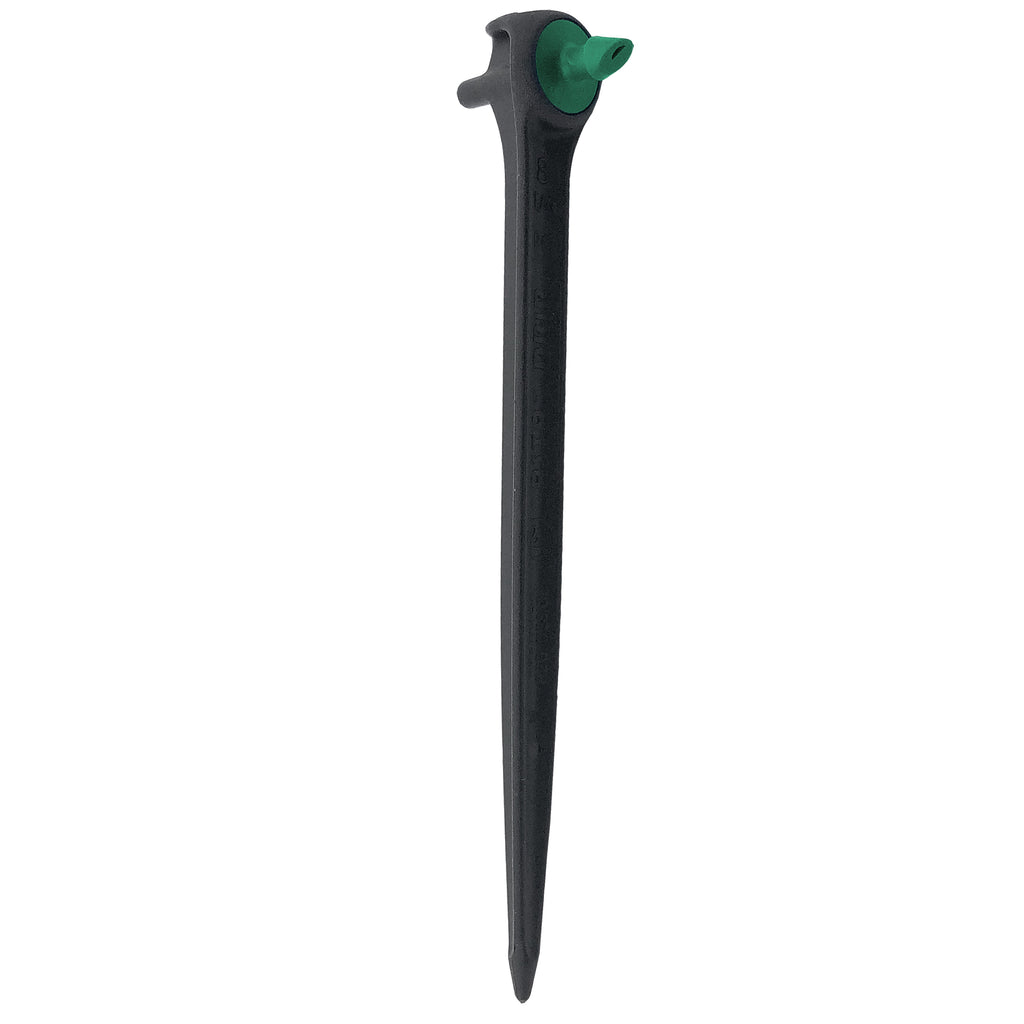 Gotero autocompensante de 2 GPH con espiga de 1/4" y estaca de 5" | 65702