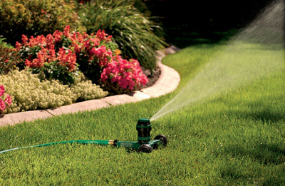 H2O-6 Gear-Drive Sprinkler on Plastic Wheel Base